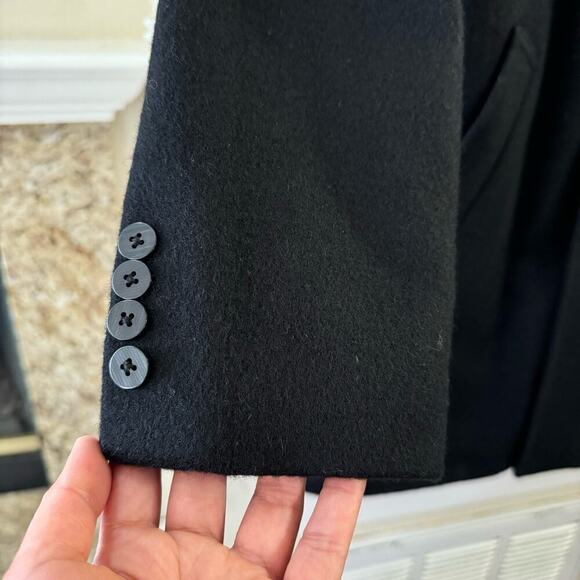 Alfred Dunhill Men’s Heavyweight Lined Coat Pockets Black - Picture 2 of 6